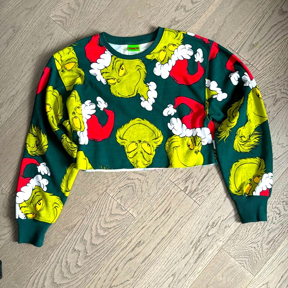 The Grinch crop top sweater